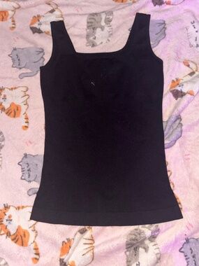 SHEIN womens black compression tank top (s)